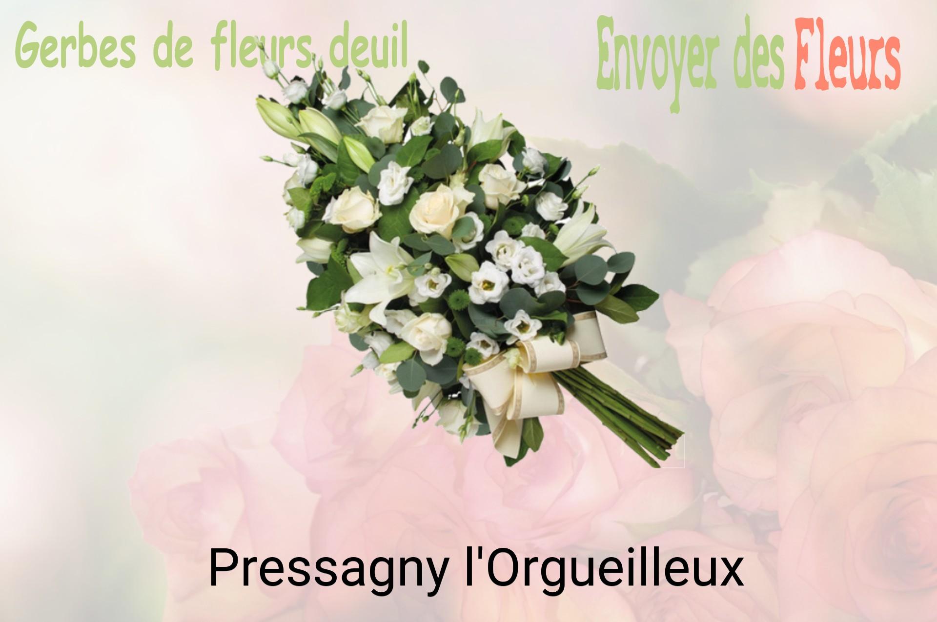 Gerbe de fleurs de deuil livrée à Pressagny-l'Orgueilleux